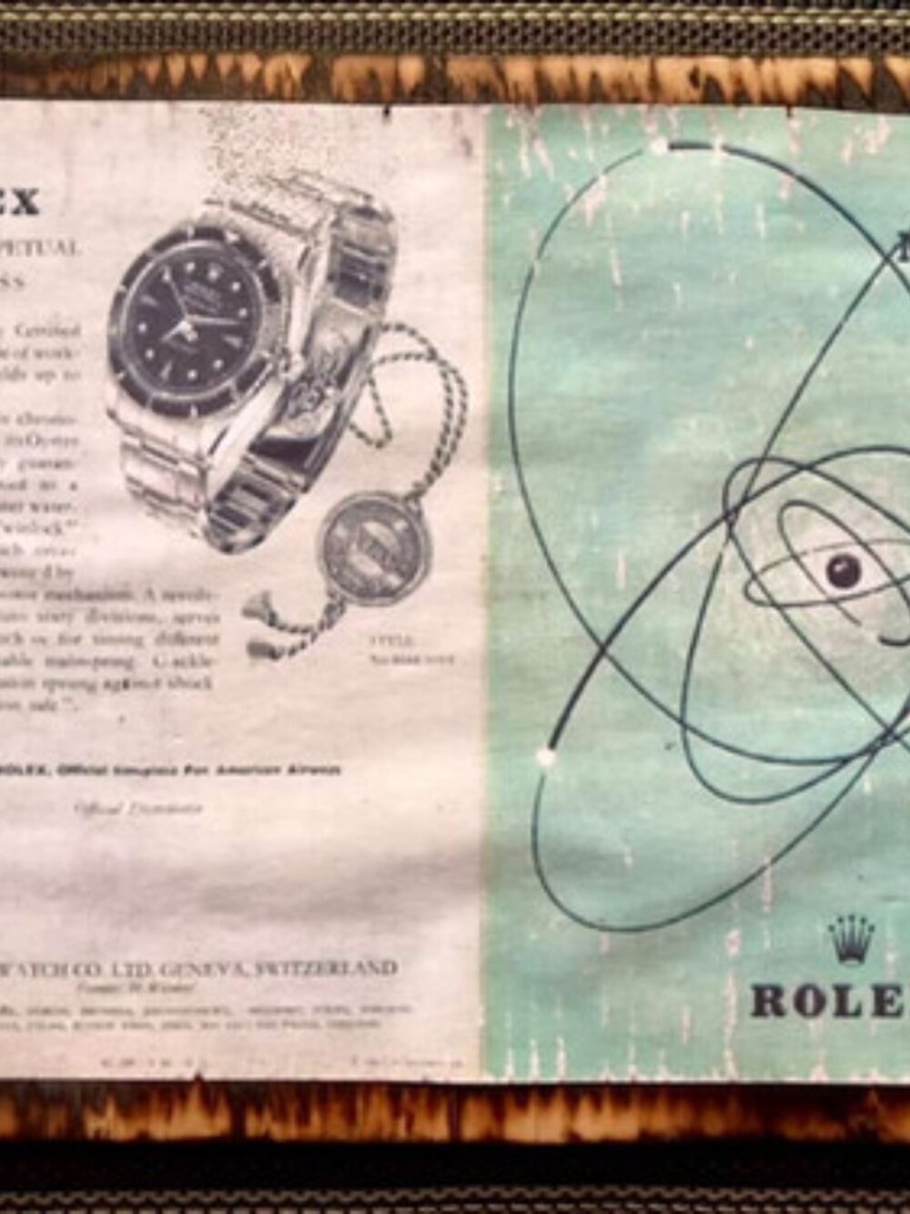 Rolex Milgauss 6541 Advertising Art piece Vintage Watch advertising distressed